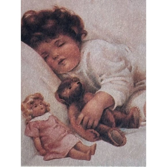 Vtg Prints Bessie Pease Gutmann Calendar Sz 11/14 80s Art Print Nursery Signed - Picture 11 of 14